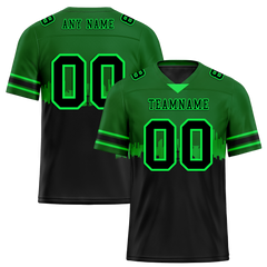 Custom Green Black Graffiti Pattern Black Personalized Authentic Football Jersey FBJ02-bc0fac9