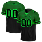 Custom Green Black Graffiti Pattern Black Personalized Authentic Football Jersey FBJ02-bc0fac9
