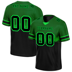 Custom Green Black Graffiti Pattern Black Personalized Authentic Football Jersey FBJ02-bc0fac9