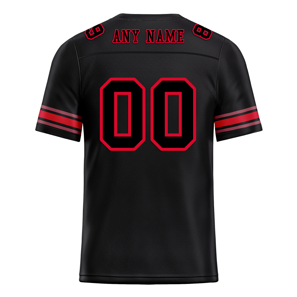 Custom Black Graffiti Pattern Black Personalized Authentic Football Jersey FBJ02-bc0fad0