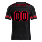 Custom Black Graffiti Pattern Black Personalized Authentic Football Jersey FBJ02-bc0fad0
