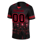 Custom Black Graffiti Pattern Black Personalized Authentic Football Jersey FBJ02-bc0fad0