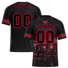 Custom Black Graffiti Pattern Black Personalized Authentic Football Jersey FBJ02-bc0fad0