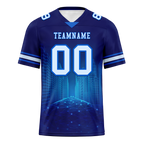Custom Blue Graffiti Pattern White Personalized Authentic Football Jersey FBJ02-bc0fadb