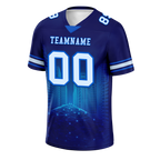 Custom Blue Graffiti Pattern White Personalized Authentic Football Jersey FBJ02-bc0fadb