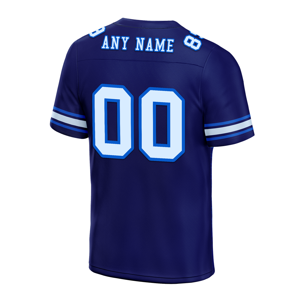 Custom Blue Graffiti Pattern White Personalized Authentic Football Jersey FBJ02-bc0fadb