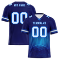 Custom Blue Graffiti Pattern White Personalized Authentic Football Jersey FBJ02-bc0fadb
