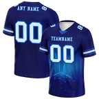 Custom Blue Graffiti Pattern White Personalized Authentic Football Jersey FBJ02-bc0fadb