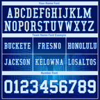 Custom Blue Graffiti Pattern White Personalized Authentic Football Jersey FBJ02-bc0fadb