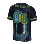 Custom Black Graffiti Pattern Aqua Personalized Authentic Football Jersey FBJ02-bc0fadc