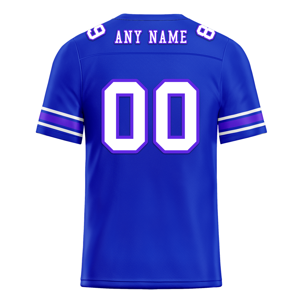 Custom Blue Graffiti Pattern White Personalized Authentic Football Jersey FBJ02-bc0fade