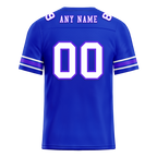 Custom Blue Graffiti Pattern White Personalized Authentic Football Jersey FBJ02-bc0fade