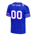Custom Blue Graffiti Pattern White Personalized Authentic Football Jersey FBJ02-bc0fade