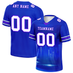 Custom Blue Graffiti Pattern White Personalized Authentic Football Jersey FBJ02-bc0fade
