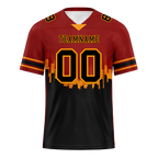 Custom Brown Black Graffiti Pattern Black Personalized Authentic Football Jersey FBJ02-bc0fadf