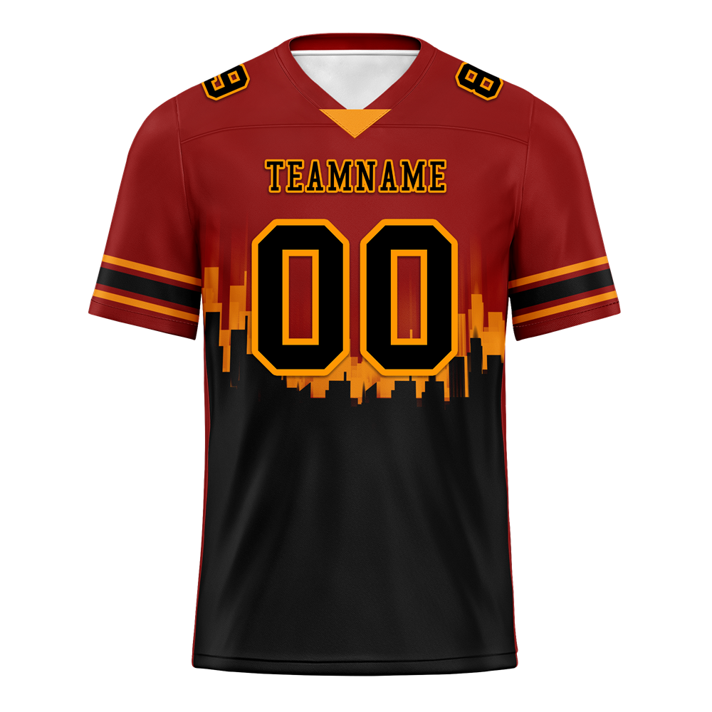 Custom Brown Black Graffiti Pattern Black Personalized Authentic Football Jersey FBJ02-bc0fadf