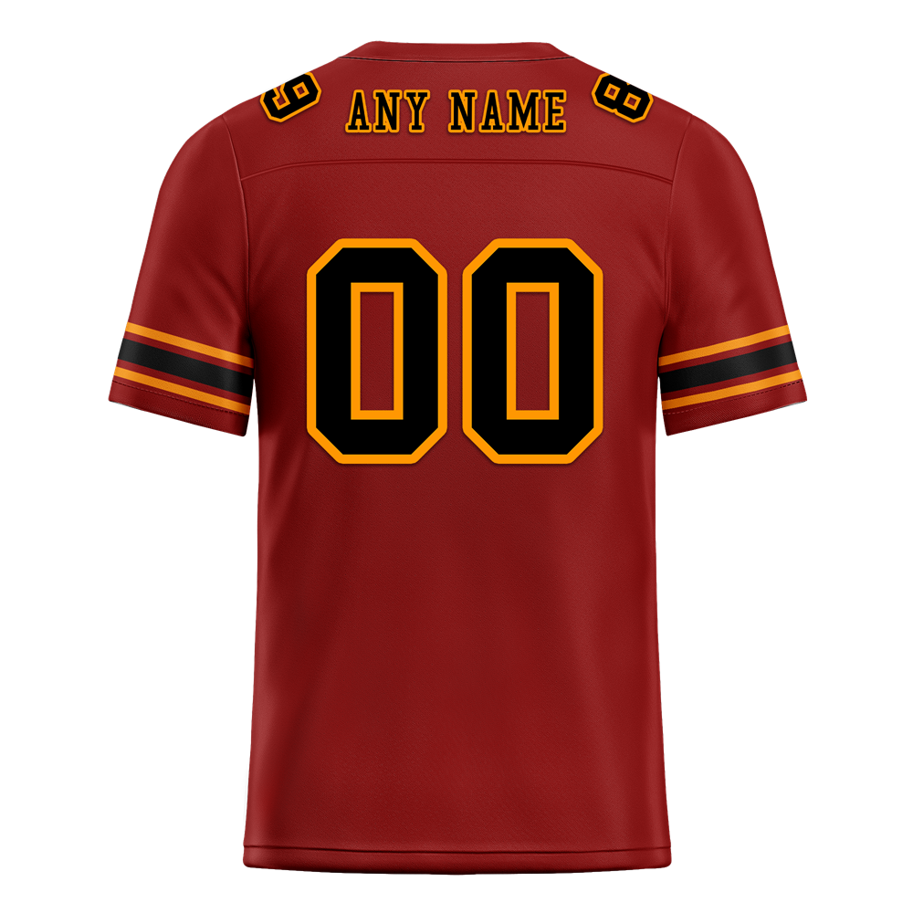 Custom Brown Black Graffiti Pattern Black Personalized Authentic Football Jersey FBJ02-bc0fadf