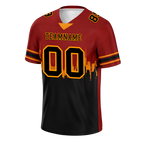 Custom Brown Black Graffiti Pattern Black Personalized Authentic Football Jersey FBJ02-bc0fadf
