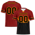 Custom Brown Black Graffiti Pattern Black Personalized Authentic Football Jersey FBJ02-bc0fadf