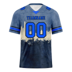 Custom Grey Graffiti Pattern Blue Personalized Authentic Football Jersey FBJ02-bc0fad7