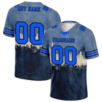 Custom Grey Graffiti Pattern Blue Personalized Authentic Football Jersey FBJ02-bc0fad7