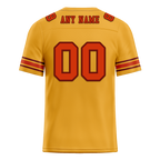Custom Yellow Graffiti Pattern Orange Personalized Authentic Football Jersey FBJ02-bc0fad8