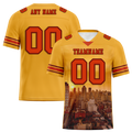 Custom Yellow Graffiti Pattern Orange Personalized Authentic Football Jersey FBJ02-bc0fad8