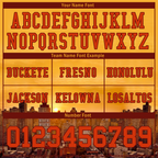 Custom Yellow Graffiti Pattern Orange Personalized Authentic Football Jersey FBJ02-bc0fad8