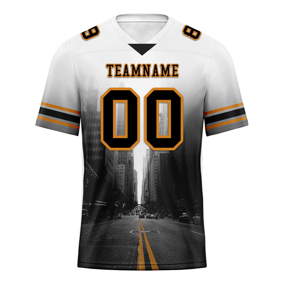 Custom White Black Graffiti Pattern Black Personalized Authentic Football Jersey FBJ02-bc0fad9