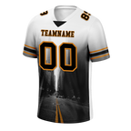 Custom White Black Graffiti Pattern Black Personalized Authentic Football Jersey FBJ02-bc0fad9