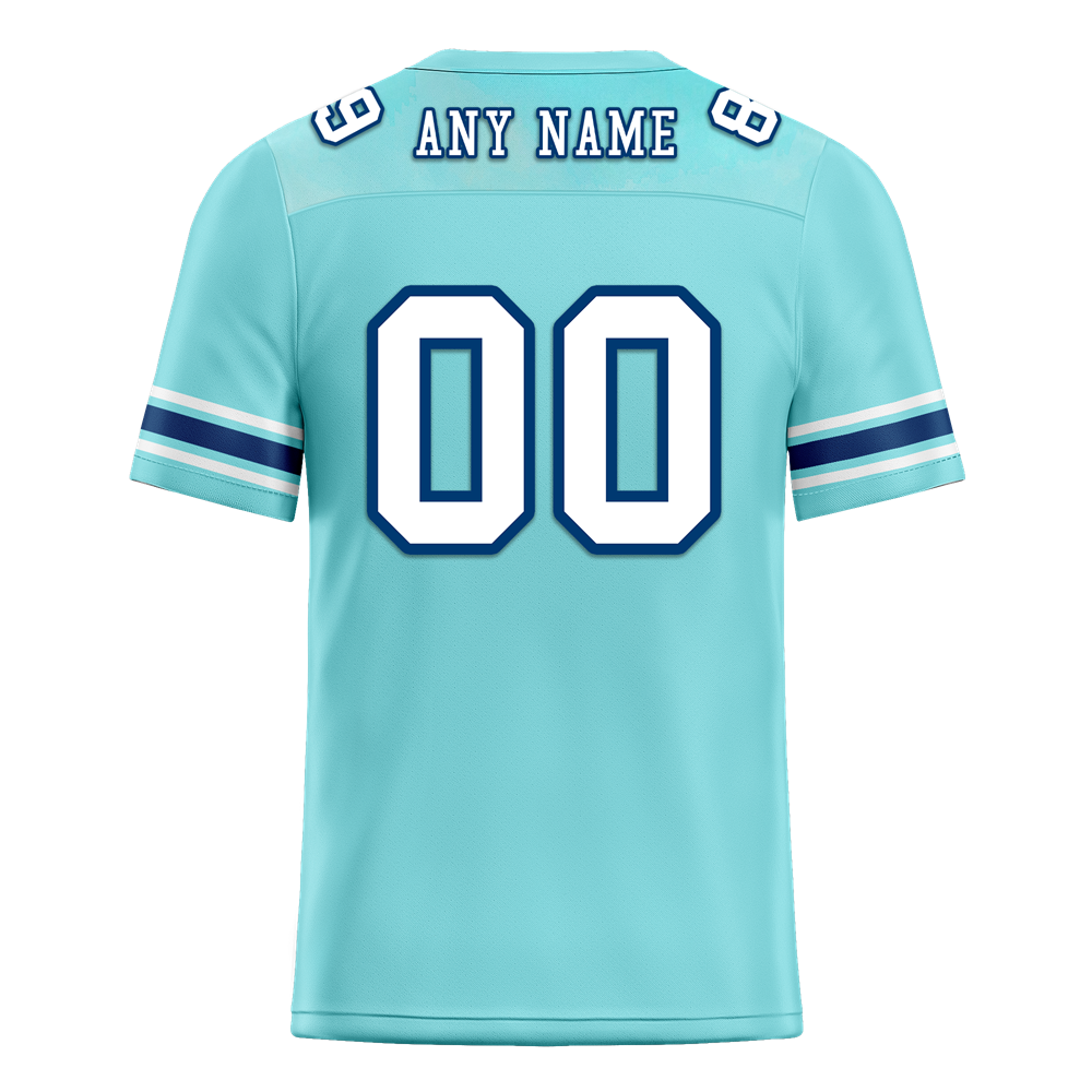 Custom Aqua Graffiti Pattern White Personalized Authentic Football Jersey FBJ02-bc0fae0