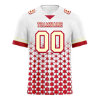 Custom White Red 3D Pattern Yellow Personalized Authentic Football Jersey FBJ02-bc0faea