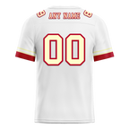 Custom White Red 3D Pattern Yellow Personalized Authentic Football Jersey FBJ02-bc0faea