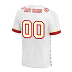 Custom White Red 3D Pattern Yellow Personalized Authentic Football Jersey FBJ02-bc0faea