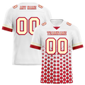 Custom White Red 3D Pattern Yellow Personalized Authentic Football Jersey FBJ02-bc0faea