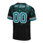 Custom Black 3D Pattern Aqua Personalized Authentic Football Jersey FBJ02-bc0faeb