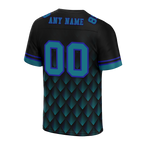 Custom Black 3D Pattern Aqua Personalized Authentic Football Jersey FBJ02-bc0faec
