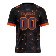 Custom Black Orange 3D Pattern Purple Personalized Authentic Football Jersey FBJ02-bc0faed