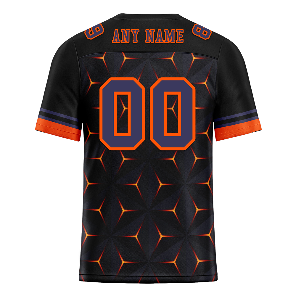 Custom Black Orange 3D Pattern Purple Personalized Authentic Football Jersey FBJ02-bc0faed