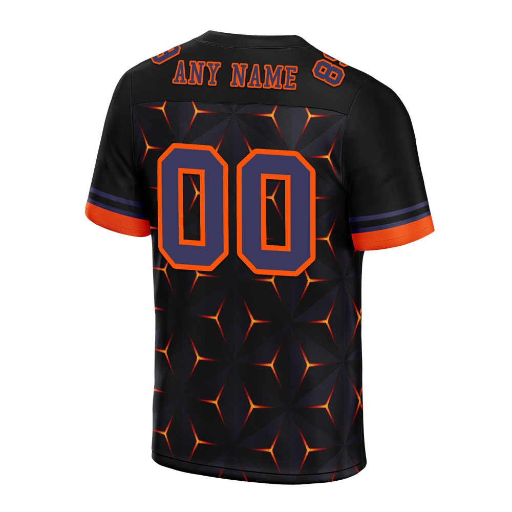 Custom Black Orange 3D Pattern Purple Personalized Authentic Football Jersey FBJ02-bc0faed