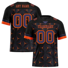 Custom Black Orange 3D Pattern Purple Personalized Authentic Football Jersey FBJ02-bc0faed