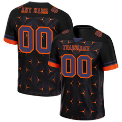 Custom Black Orange 3D Pattern Purple Personalized Authentic Football Jersey FBJ02-bc0faed