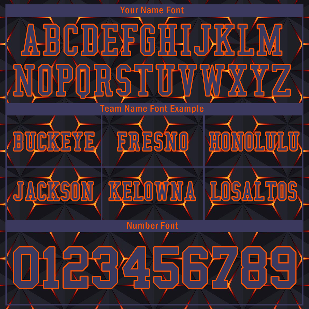 Custom Black Orange 3D Pattern Purple Personalized Authentic Football Jersey FBJ02-bc0faed