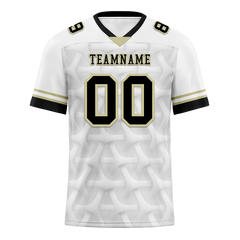 Custom White 3D Pattern Black Personalized Authentic Football Jersey FBJ02-bc0faee