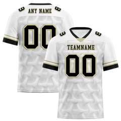 Custom White 3D Pattern Black Personalized Authentic Football Jersey FBJ02-bc0faee