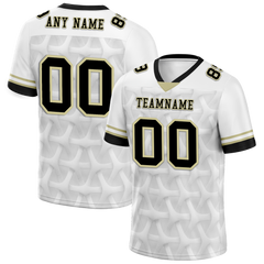 Custom White 3D Pattern Black Personalized Authentic Football Jersey FBJ02-bc0faee