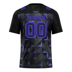 Custom Black 3D Pattern Purple Personalized Authentic Football Jersey FBJ02-bc0faef