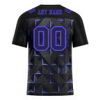 Custom Black 3D Pattern Purple Personalized Authentic Football Jersey FBJ02-bc0faef