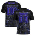 Custom Black 3D Pattern Purple Personalized Authentic Football Jersey FBJ02-bc0faef