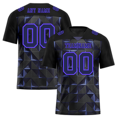 Custom Black 3D Pattern Purple Personalized Authentic Football Jersey FBJ02-bc0faef